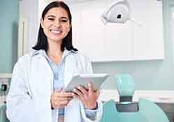 Dentist smiles