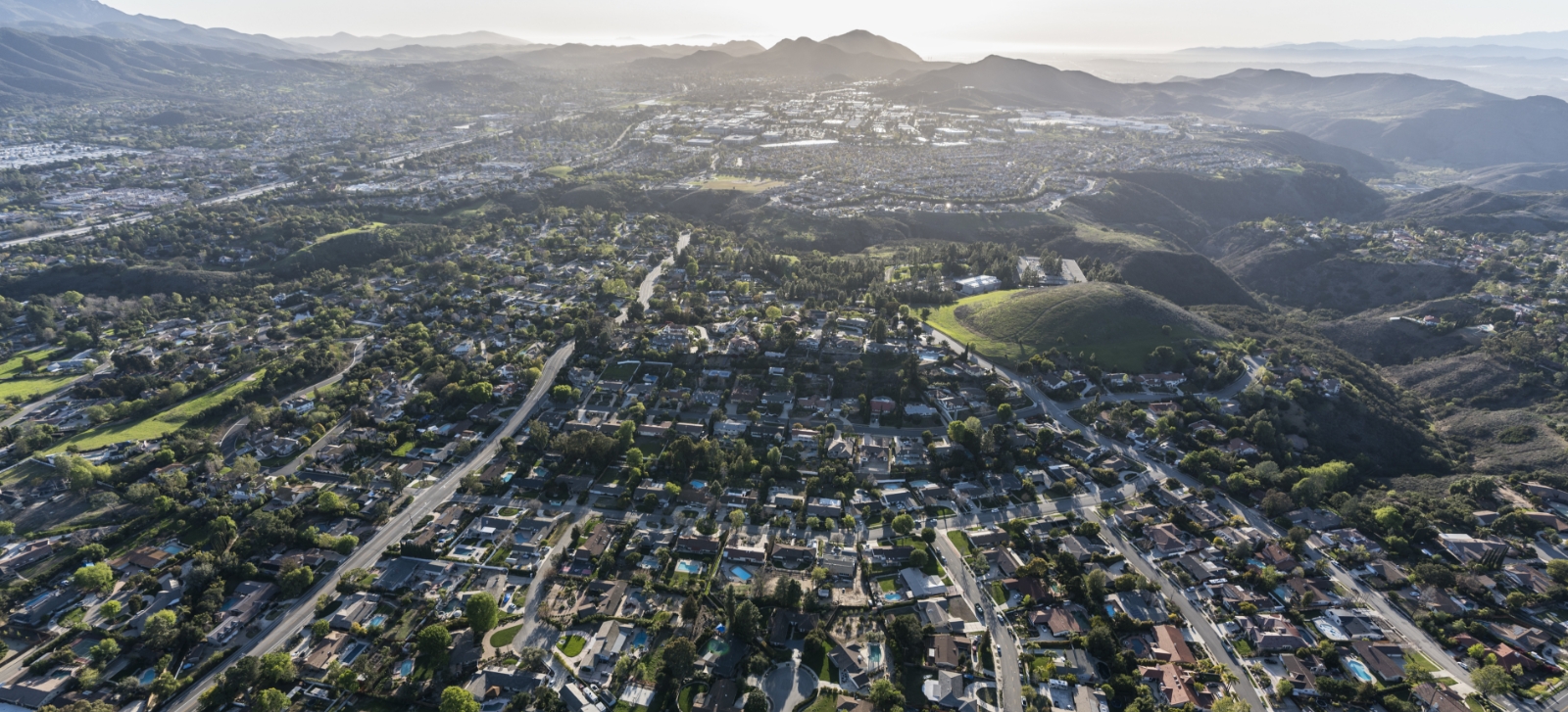 Aerial view of Newbury Park California