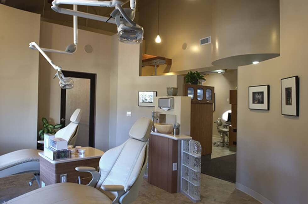 Two dental treatment chairs